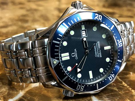 omega seamaster 300m quartz blue dial|Omega Seamaster 300m quartz 41mm.